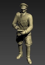 german officer wwii military soldier general 3dprinting hobby army diy miniatures figurines diorama war 3d print model - Mito3D