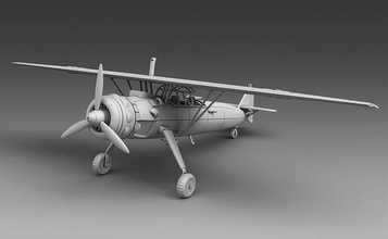 alemán avión hainkel 125 Ejército urss guerra mundo peligro 3d modelos impresión perro juegos juguetes técnica 3d print model - Mito3D
