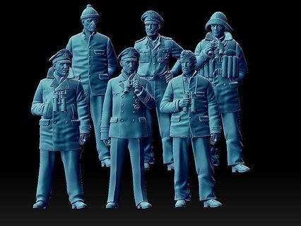 Almanca denizciler u boat ww2 Yazdır asker denizci denizaltı tekne Kaptan subay 2ww İkinci Dünya Savaşı ikinci dünya savaş diyorama minyatür heykel uboat Sanat heykeller 3d print model - Mito3D