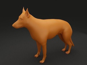 german shepherd 3d model dog doggy mammal dogs puppy pet object item printable art sculptures 3d print model - Mito3D