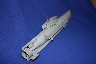german submarine seehund 127 seehund127 printable 3dprint warship navy underwater boat hobby diy 3d print model - Mito3D