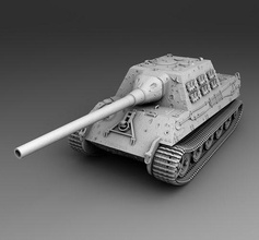 german tank jagdtiger deutsche war ww2 weapon germany ussr 3dmodel 3dprinting games toys 3d print model - Mito3D