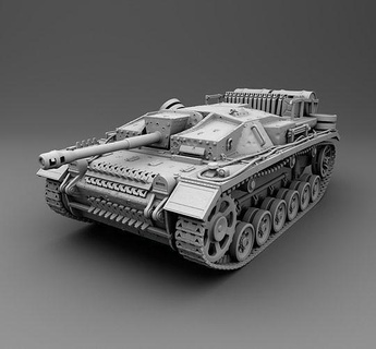 german tank pz stug 3 stug3 war ww2 weapon germany ussr 3dmodel 3dprinting games toys 3d print model - Mito3D