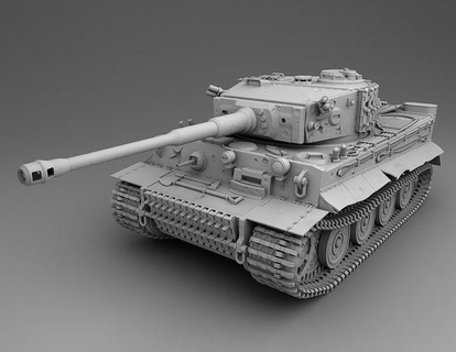 Almanca tank pz kaplan 1 tiger1 savaş ww2 silah Almanya ussr 3dmodel 3dprinting oyunlar oyuncaklar 3d print model - Mito3D