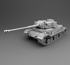 alemán tanque pz Tigre guerra ww2 arma Alemania urss 3dmodel 3dprinting juegos juguetes 3d print model - Mito3D