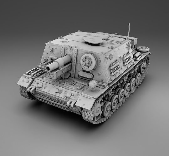 german tank stug-33 war ww2 weapon germany ussr 3dmodel 3dprinting games toys 3D print model - Mito3D