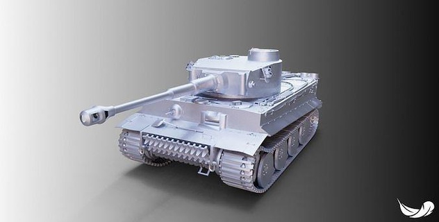 german tank tiger-1 - stl fbx military vehicle game weapon games toys 3d print model - Mito3D