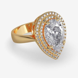 gg 0015 noivado render imagens videos joalheria diamante Casamento ouro imprimível argolas 3d print model - Mito3D