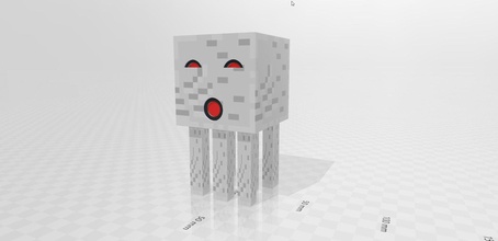 ghast minecraft cube eyes 3d monster monsters gloss realistic unrealengine4 games toys 3d print model - Mito3D