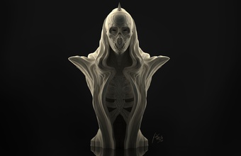 fantasma 3d stampabile scultura giochi-giocattoli zbrush spaventoso di halloween ghost la 3dprint 3dprinting art divertente attività ragazzi giochi i giocattoli 3d print model - Mito3D