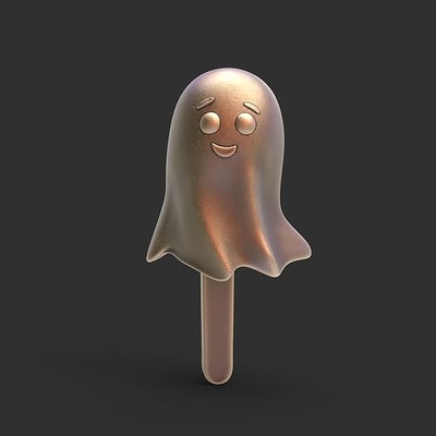 ghost ice cream hallowen cute love creativity halloween 3dmodel 3dprinting house decor 3d print model - Mito3D