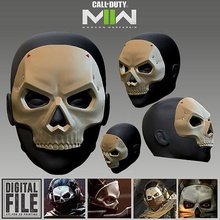 fantasma mazza maschera chiamata of dovere moderno guerra 2 zona 3d stampa file stl merluzzo mw2 ps4 giochi giocattoli gioco accessori 3d print model - Mito3D