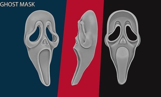ghost mask zbrush ghostmask 3dprint print art sculptures 3d print model - Mito3D