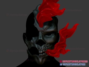 maravilha fantasma cavaleiro cosplay mascarar bruxas traje capacete humano monstro horror quadrinho capitão américa morte jogos brinquedos crânio 3d print model - Mito3D