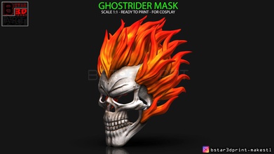 ghost rider mask -agents of shield - marvel comics helmet agent skull ghostrider cosplay accessories head games robbie reyes toys 3d print model - Mito3D