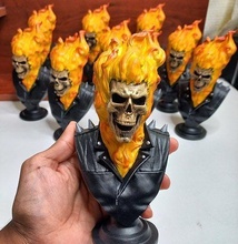 fantasma cavaleiro motoqueiro maravilha crânio fracasso fogo demônio horror escultura arte criatura artístico satanás bruxas mephisto quadrinho estátua esculturas 3d print model - Mito3D