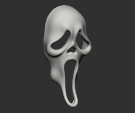 ghost urlo della maschera urlare terrore orrore killer jason la spaventoso art sculture 3d print model - Mito3D