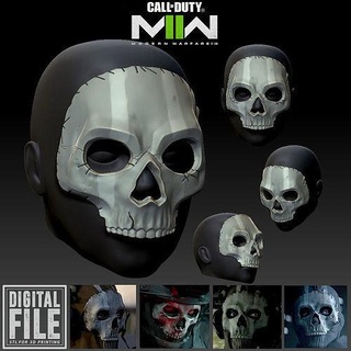 ghost simon riley mask - cod modern warfare 2 warzone operator call of duty team 141 task force mw2 games toys 3d print model - Mito3D