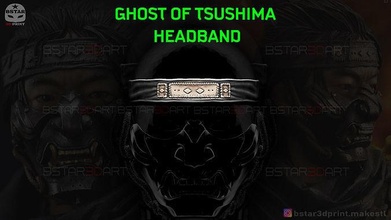 fantasma tsushima arco cabelo mascarar cosplay traje diabo japonês Japão ghostoftsushima Hannya oni Bruxas cara covid samurai Horror cabeça 3d print model - Mito3D