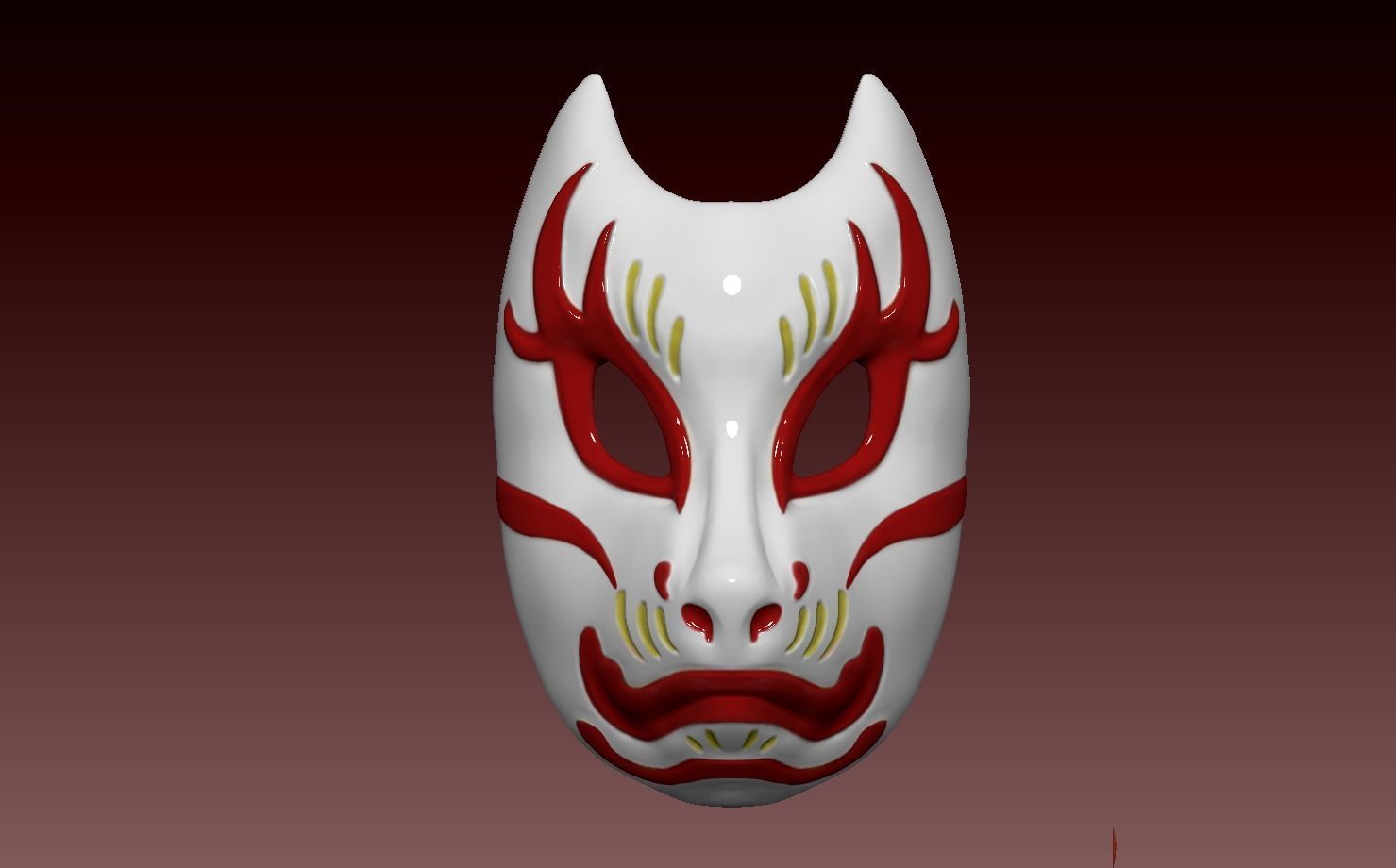 fantasma of tsushima tomoe kitsune maschera demone gioco video yokai samurai giappone giapponese giocattoli cosplay costume halloween casco giochi 3D print model - Mito3D