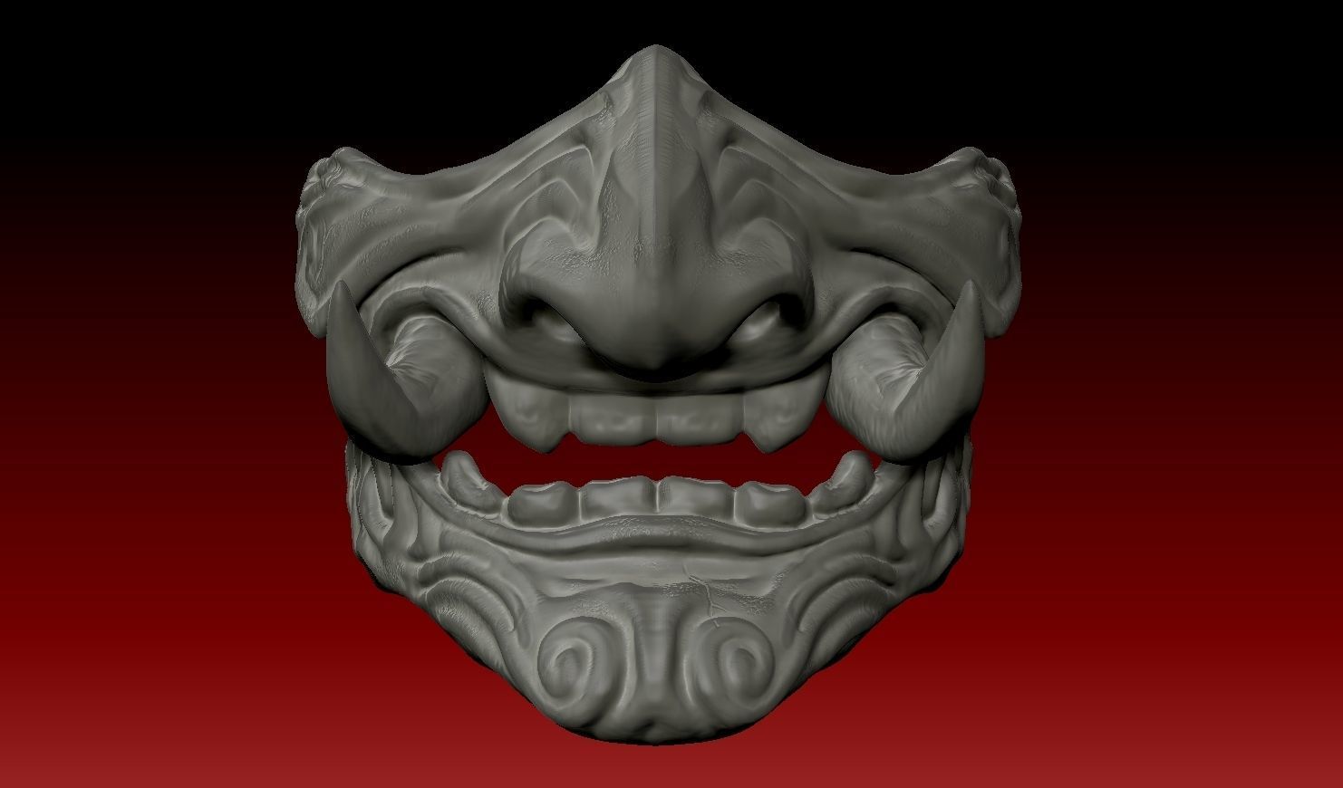 fantasma of tsushima jin sakai maschera gioco giocattoli giapponese samurai demone diavolo yokai giochi casco costume cosplay giappone ventosa punch 3D print model - Mito3D