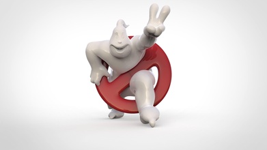 chasseur fantômes 2 logo chasseurs film jouet personnage sci art sculptures 3d print model - Mito3D