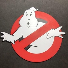 ghostbusters logo wall plaque ghost busters spooky movies ghosts afraid art ghostbuster emblem ecto1 house decor 3d print model - Mito3D