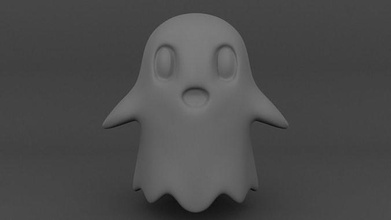 ghostie ghost character halloween fantasy fictional creature spooky cute smile surprised happy miniatures figurines games toys 3d printable gift preschool birthday holiday 3d print model - Mito3D