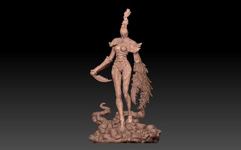 ghostmantis monster girl character creature 3d printable lobster halloween cifi female woman body sculpture figurines alien 3dprint skull boardgame tvseries game fantasy games toys 3d print model - Mito3D