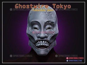 hayalet tel Tokyo maske yaseotoko Kostüm oyunu cadılar bayramı korku kask Japonya Japonca Kitsune oyunlar 3d print model - Mito3D