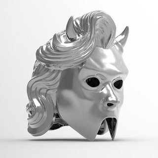 ghoulette mask mask ghoulettes ghost metal papa band ghoules cosplay capacete tobias rock death helmet accessory mascara music games toys nemeless forge art sculptures  3d print model - Mito3D