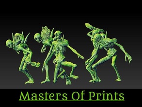 ghouls of tomb vol2 5 models 3d print model warhammer miniatures 40k games toys sci fi figurines fantasy board wargame spacemarine battle creature 3d print model - Mito3D