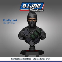 gi joe characters firefly bust toys 3dprint printable cartoon collectibles zbrush gijoe actionfigures 3dmodel games combat army tvseries 80s 3d print model - Mito3D