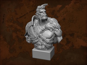giant king bust games-toys ironwolfart other tabletop figurine fantasy minature miniature 3d printing collectable wargaming dnd warhammer games toys miniatures figurines 120mm 3d print model - Mito3D