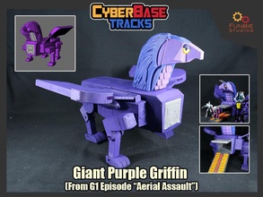 gigante púrpura grifo transformadores g1 episodio aéreo asalto decepticons ciberbase pista juegos juguetes 3d print model - Mito3D