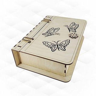 gift box design laser cutting butterfly pattern svg dxf files unique cut drawing vector boxes glowforge template engraving hobby diy 3d print model - Mito3D