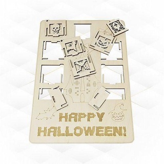 gift halloween card laser cut svg dxf design cards holiday decor boxes cutting pattern engraving vector cnc handmade house 3d print model - Mito3D