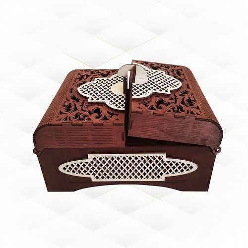gift jewelry box digital pattern laser cut unique design engraving vector template cutting glowforge priject layout hobby diy 3D print model - Mito3D
