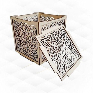 gift jewelry box svg dxf files laser cut carved lewelry cutting drawing pattern engraving glowforge template plan model layout hobby diy 3d print model - Mito3D