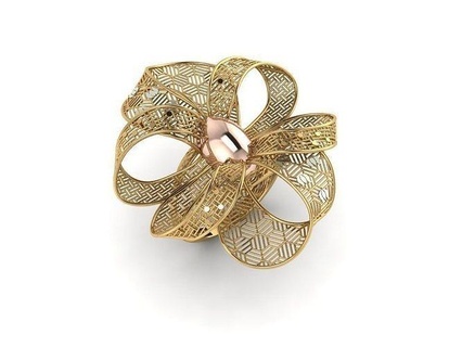 regalo nudo estilo filigrana diseño anillo joyería joya oro libra esterlina imprimible plata Boda compromiso anillos impresión turco Moda belleza platino 22k 3d print model - Mito3D