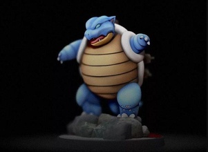 gigandymax blastoise pokemon gigadymax pokachu lizardon mewtwo squirtle games toys 3d print model - Mito3D