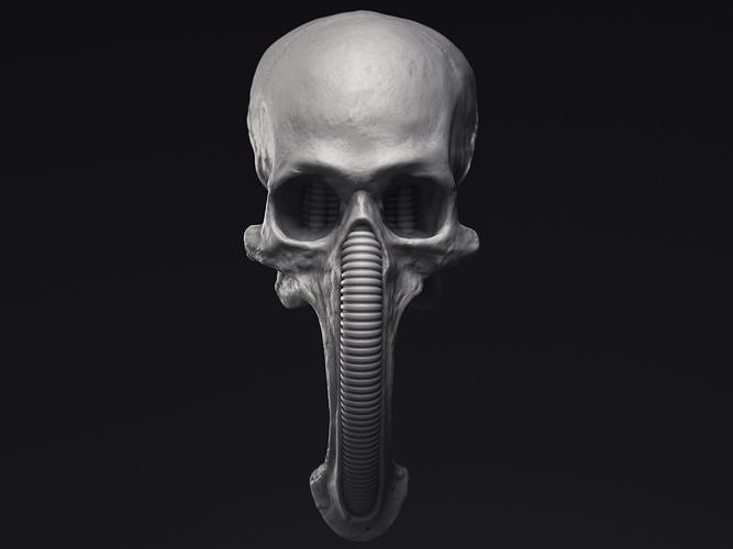 giger harkonnen griff tür skulptur druckbar 3d modell hrgiger außerirdischer xenomorph 3dprint statue kreatur distopisch außerirdisch schädel maske kunst skulpturen erotomechanik fantasie fiktiv necrononomicon 3D print model - Mito3D