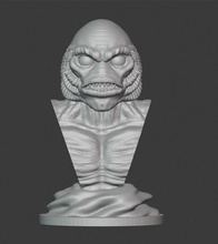 gillman busto of extraterrestre cabeza escultura monstruo laguna lago coleccionable hombre criatura estatua juegos juguetes 3d print model - Mito3D