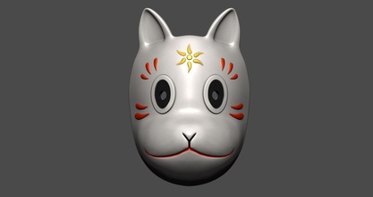 gin mask - fox anime foxmask ginmask helmet coplay gincosplay ginmaskcosplay maskcosplay ginfox manga cosplaymanga animecosplay comic accessories games toys game 3d print model - Mito3D