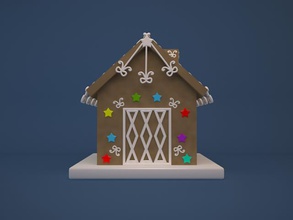 gingerbread house christmas food beverage printing santa claus decor 3d print model - Mito3D