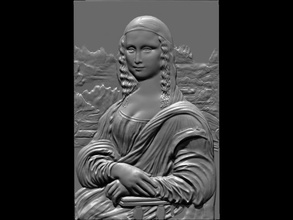 gioconda mona lisa leonardo vinci skulptur jalousie kunst skulpturen 3d print model - Mito3D