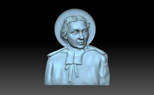 giovanni battista la salle cnc holy portrait bust religiou object monument memory art 3d print model - Mito3D