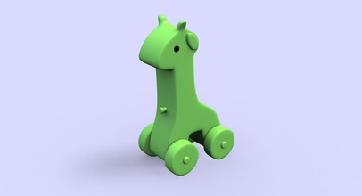 girafee de impressão 3d jogos-brinquedos 3dprinting brinquedos bebê girafa crianças jogos 3d print model - Mito3D