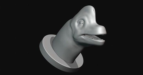 giraffatitan cabeça dinossauro impressão 3d modelo imprimível arte esculturas 3d print model - Mito3D