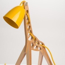 giraffe lampe base handgemacht lampen kind dekoration innere möbel dekor kinder holz tier tiere haus beleuchtung 3d print model - Mito3D